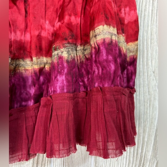 Free People Sunset Boulevard Boho Tie Dye Circle Mini Skirt Size XS - Picture 4 of 11